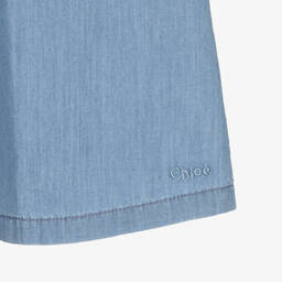 Chloé-Girls Blue Chambray Dress | Childrensalon Outlet