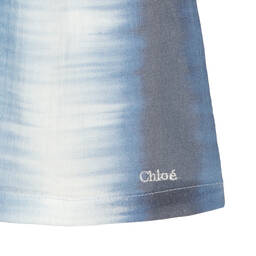 Chloé-Girls Blue Cotton Gradient Dress | Childrensalon Outlet