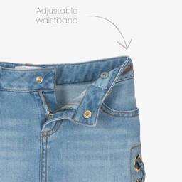 Chloé-Girls Blue Denim Eyelet Skirt | Childrensalon Outlet
