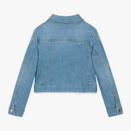 Chloé-Girls Blue Denim Jacket | Childrensalon Outlet