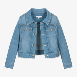 Chloé-Girls Blue Denim Jacket | Childrensalon Outlet