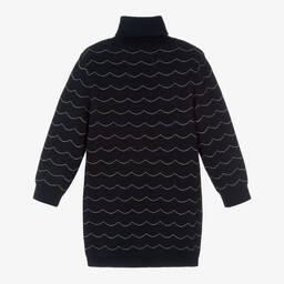 Chloé-Girls Blue Knitted Dress | Childrensalon Outlet