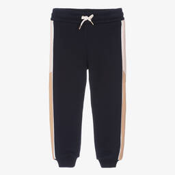 Chloé-Girls Blue Organic Cotton Joggers | Childrensalon Outlet