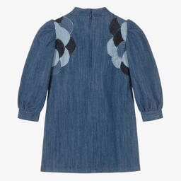 Chloé-Girls Blue Scallop Dress | Childrensalon Outlet