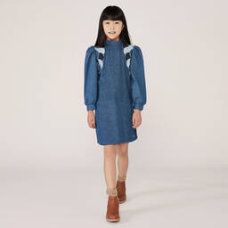 Chloé-Girls Blue Scallop Dress | Childrensalon Outlet