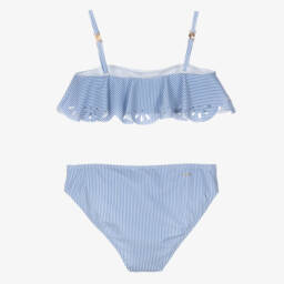 Chloé-Girls Blue Striped Bikini | Childrensalon Outlet