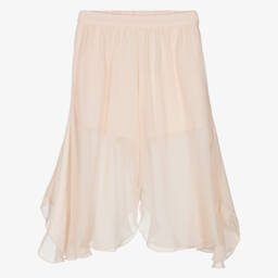 Chloé-Girls Blush Silk Crêpe Pants | Childrensalon Outlet