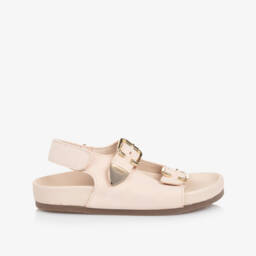 Chloé-Girls Blush Suede Buckle Sandals | Childrensalon Outlet