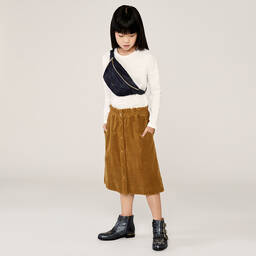 Chloé-Girls Brown Corduroy Skirt  | Childrensalon Outlet
