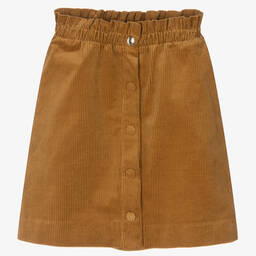 Chloé-Girls Brown Corduroy Skirt  | Childrensalon Outlet
