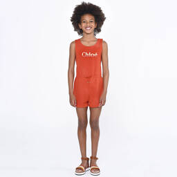 كلوي-بلاي سوت قطن عضوي لون برتقالي للبنات | Childrensalon Outlet