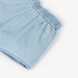 Chloé-Шорты с цветочным узором из шамбре для девочек | Childrensalon Outlet