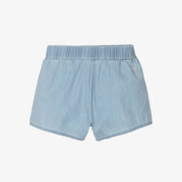 Chloé-Шорты с цветочным узором из шамбре для девочек | Childrensalon Outlet