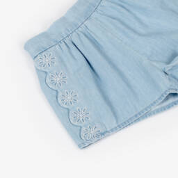 Chloé-Шорты с цветочным узором из шамбре для девочек | Childrensalon Outlet