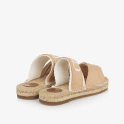 Chloé-Шикарные бежевые сандалии с логотипом для девочек | Childrensalon Outlet