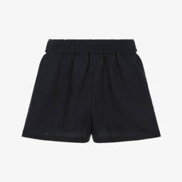 Chloé-Girls Classic Navy Linen Bermudas | Childrensalon Outlet
