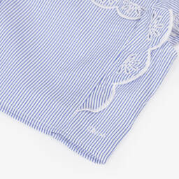 Chloé-Girls Cotton Blouse in Sky Stripes | Childrensalon Outlet