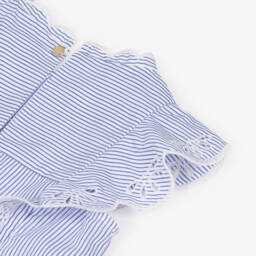 Chloé-Girls Cotton Blouse in Sky Stripes | Childrensalon Outlet