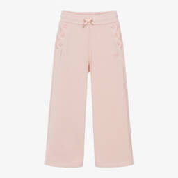 Chloé-Girls Cotton Pink Wide-Leg Trousers | Childrensalon Outlet