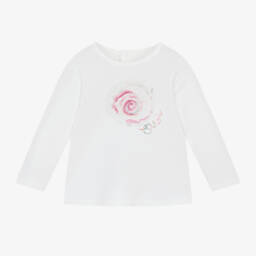 Chloé-Girls Cotton Spiral Design Top | Childrensalon Outlet