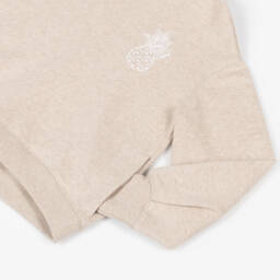 Chloé-Уютный бежевый хлопковый свитшот для девочек | Childrensalon Outlet