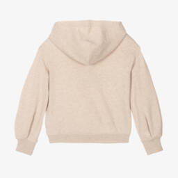 Chloé-Уютный бежевый хлопковый свитшот для девочек | Childrensalon Outlet
