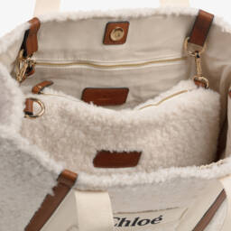 Chloé-Girls Cozy Ivory Fleece Bag | Childrensalon Outlet