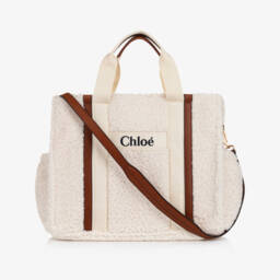Chloé-Girls Cozy Ivory Fleece Bag | Childrensalon Outlet