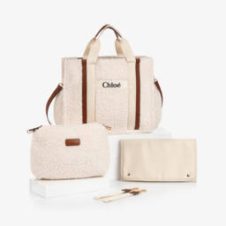 Chloé-Girls Cozy Ivory Fleece Bag | Childrensalon Outlet