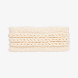 Chloé-Girls Cream Cable Knit Hairband | Childrensalon Outlet