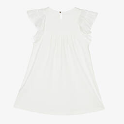 Chloé-Girls Delicate Ivory Ruffle Dress | Childrensalon Outlet