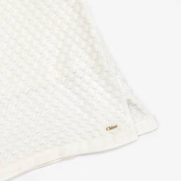 Chloé-Girls Delightful Ivory Cotton Knit Dress | Childrensalon Outlet