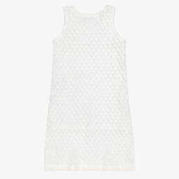 Chloé-Girls Delightful Ivory Cotton Knit Dress | Childrensalon Outlet