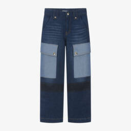 Chloé-Girls Denim Jeans with Contrast Pockets | Childrensalon Outlet