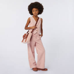 Chloé-Girls Dusty Rose Corduroy Vest | Childrensalon Outlet