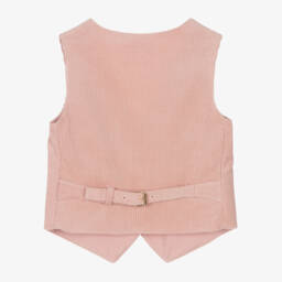 Chloé-Girls Dusty Rose Corduroy Vest | Childrensalon Outlet