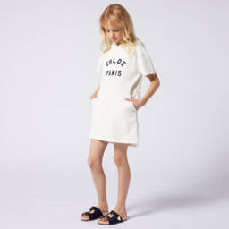 Chloé-Girls Elegant Navy Suede Buckle Sandals | Childrensalon Outlet