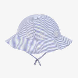 Chloé-Кепка с вышивкой из синего хлопка для девочек | Childrensalon Outlet