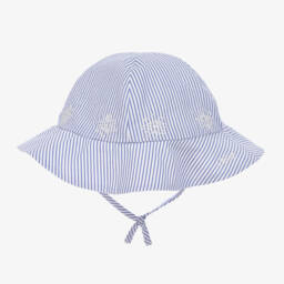 Chloé-Кепка с вышивкой из синего хлопка для девочек | Childrensalon Outlet