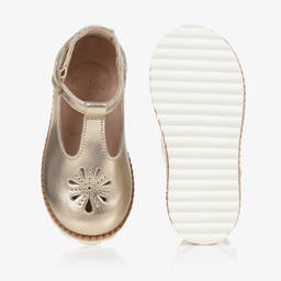 كلوي-حذاء أطفال بناتي جلد لون ذهبي | Childrensalon Outlet