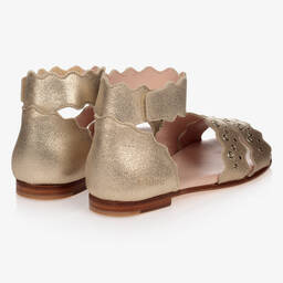 Chloé-Сандалии из золотистой кожи для девочек | Childrensalon Outlet