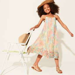 كلوي-صندل جلد لون ذهبي للبنات | Childrensalon Outlet