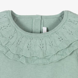 Chloé-Зеленое трикотажное платье для девочек | Childrensalon Outlet