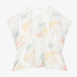 Chloé-قَفطان بطبعة النخيل قطن لون عاجي | Childrensalon Outlet