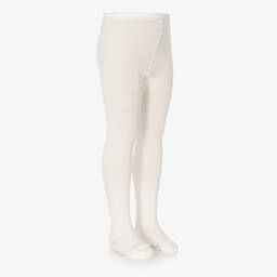Chloé-Girls Ivory Cotton Tights | Childrensalon Outlet