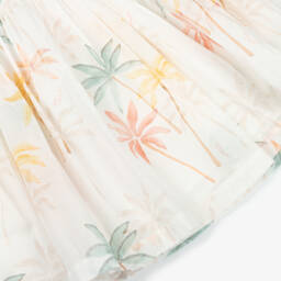 Chloé-Girls Ivory Cotton Tropical Skirt | Childrensalon Outlet