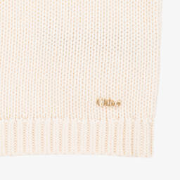 Chloé-Girls Ivory Cotton & Wool Knit Jumper | Childrensalon Outlet