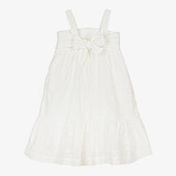 Chloé-Girls Ivory Embroidered Cotton Dress | Childrensalon Outlet