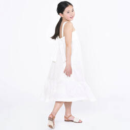 Chloé-Girls Ivory Embroidered Cotton Dress | Childrensalon Outlet