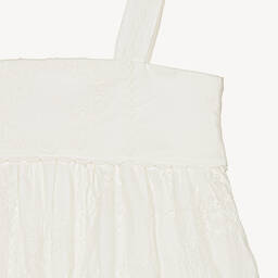 Chloé-Girls Ivory Embroidered Cotton Dress | Childrensalon Outlet